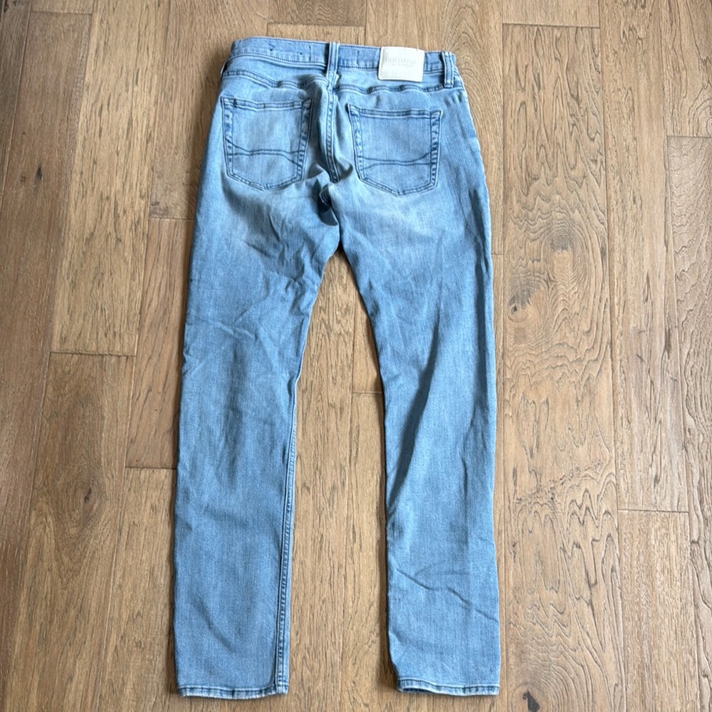 Hollister Blue Skinny Jeans Distressed Size 30x30 - Picture 5 of 6